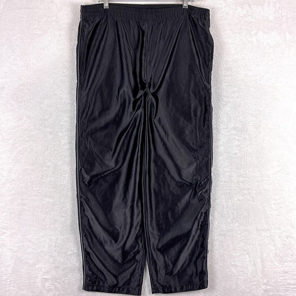 VTG Emerge Pants Men M Black Dazzle Basketball Shiny Silky Mesh Gym Workout Y2K